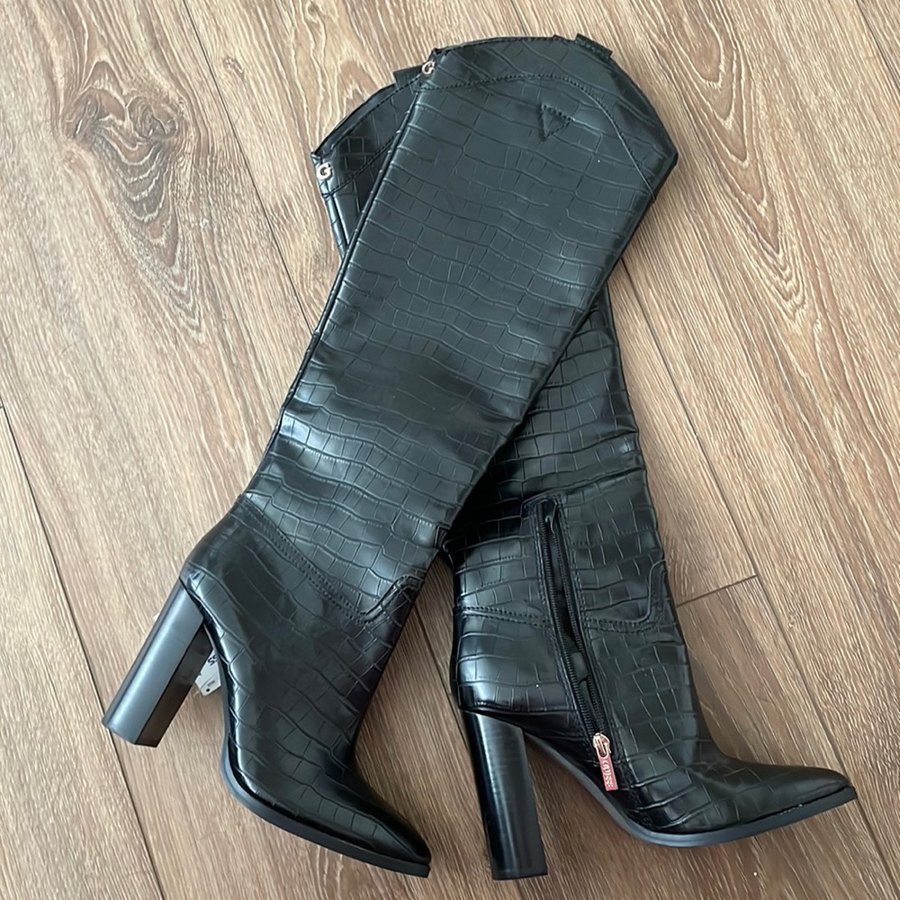 Tall Black Guess Boots
